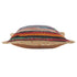 20" Tan Pink Blue And Orange Beach Striped Cotton Blend Throw Pillow Cover with Texture