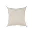 20" Gray And White Beach Geometric Cotton Throw Pillow Cover with Tufts And Texture