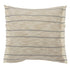 20" Tan And Gray Striped Cotton Blend Throw Pillow Cover with Fringe