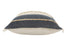 20" Beige And Blue Beach Striped Cotton Blend Throw Pillow Cover with Fringe And Texture