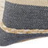 20" Beige And Blue Beach Striped Cotton Blend Throw Pillow Cover with Fringe And Texture
