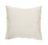 20" Beige And Blue Beach Striped Cotton Blend Throw Pillow Cover with Fringe And Texture