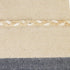20" Beige And Blue Beach Striped Cotton Blend Throw Pillow Cover with Fringe And Texture