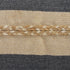 20" Beige And Blue Beach Striped Cotton Blend Throw Pillow Cover with Fringe And Texture