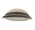 24" Beige And Black Beach Striped Cotton Blend Throw Pillow Cover with Fringe And Texture