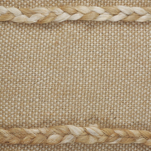 24" Beige And Black Beach Striped Cotton Blend Throw Pillow Cover with Fringe And Texture
