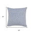 22" Blue And White Chevron Cotton Throw Pillow Cover