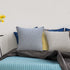 22" Blue And White Chevron Cotton Throw Pillow Cover