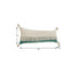 14" X 36" Green And Off White Lumbar Beach Cotton Throw Pillow Cover with Tassels