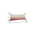 14" X 36" Raspberry And Off White Lumbar Beach Cotton Throw Pillow Cover with Tassels
