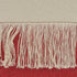 14" X 36" Raspberry And Off White Lumbar Beach Cotton Throw Pillow Cover with Tassels