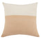 18" Cream And Orange Color Block Cotton Throw Pillow Cover