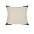 20" Green And White Striped Cotton Throw Pillow Cover with Fringe