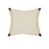 20" Green And White Striped Cotton Throw Pillow Cover with Fringe