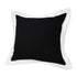 20" Black And White Color Block Cotton Throw Pillow Cover