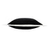 20" Black And White Color Block Cotton Throw Pillow Cover