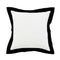20" White And Black Cotton Throw Pillow Cover