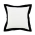 20" White And Black Cotton Throw Pillow Cover