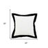 20" White And Black Cotton Throw Pillow Cover