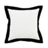 20" White And Black Cotton Throw Pillow Cover
