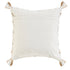 20" Ivory And Beige Geometric Cotton Blend Throw Pillow Cover with Tassels