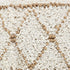 20" Ivory And Beige Geometric Cotton Blend Throw Pillow Cover with Tassels
