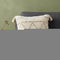 20" Ivory And Beige Geometric Cotton Blend Throw Pillow Cover with Tassels