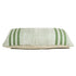 14" X 36" Green And White Lumbar Striped Cotton Blend Throw Pillow Cover