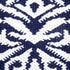 20" Blue And White Medallion Cotton Blend Throw Pillow Cover