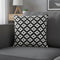 20" Black And White Diamond Cotton Blend Throw Pillow Cover