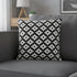 20" Black And White Diamond Cotton Blend Throw Pillow Cover