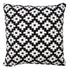20" Black And White Diamond Cotton Blend Throw Pillow Cover