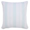 20" Blue And White Beach Striped Cotton Throw Pillow Cover
