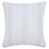 20" Blue And White Beach Striped Cotton Throw Pillow Cover