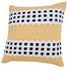 20" Yellow And Black Striped Cotton Throw Pillow Cover