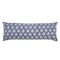 14" X 36" Blue And White Lumbar Damask Cotton Throw Pillow Cover