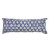 14" X 36" Blue And White Lumbar Damask Cotton Throw Pillow Cover