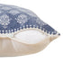 14" X 36" Blue And White Lumbar Damask Cotton Throw Pillow Cover