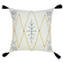 20" Off White Black And Cream Geometric Cotton Throw Pillow Cover