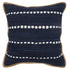 20" Navy Blue And White Beach Striped Cotton Blend Throw Pillow Cover