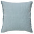20" Blue Cotton Throw Pillow Cover with Fringe
