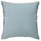 20" Blue Cotton Throw Pillow Cover with Fringe