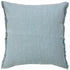 20" Blue Cotton Throw Pillow Cover with Fringe