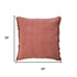 20" Red Cotton Throw Pillow Cover with Fringe