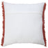20" Red Cotton Throw Pillow Cover with Fringe