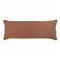 14" X 36" Brown Lumbar Cotton Throw Pillow Cover
