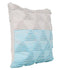 20" Blue And White Geometric Cotton Throw Pillow Cover with Texture