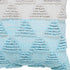 20" Blue And White Geometric Cotton Throw Pillow Cover with Texture