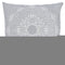 20" Gray And White Medallion Cotton Throw Pillow Cover
