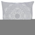 20" Gray And White Medallion Cotton Throw Pillow Cover